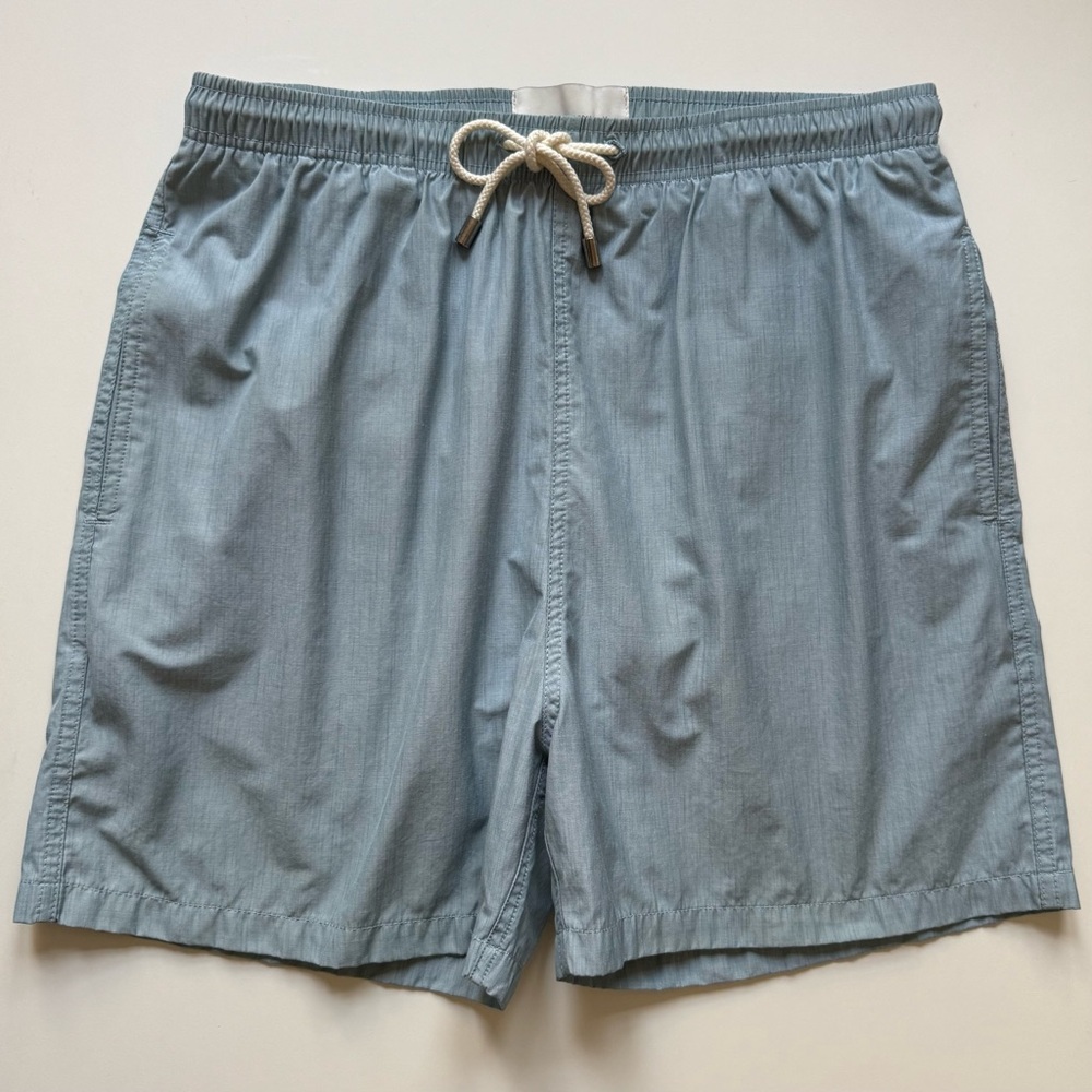 SOLID & STRIPED Men’s Light Blue Classic Swim Trunks - Size L